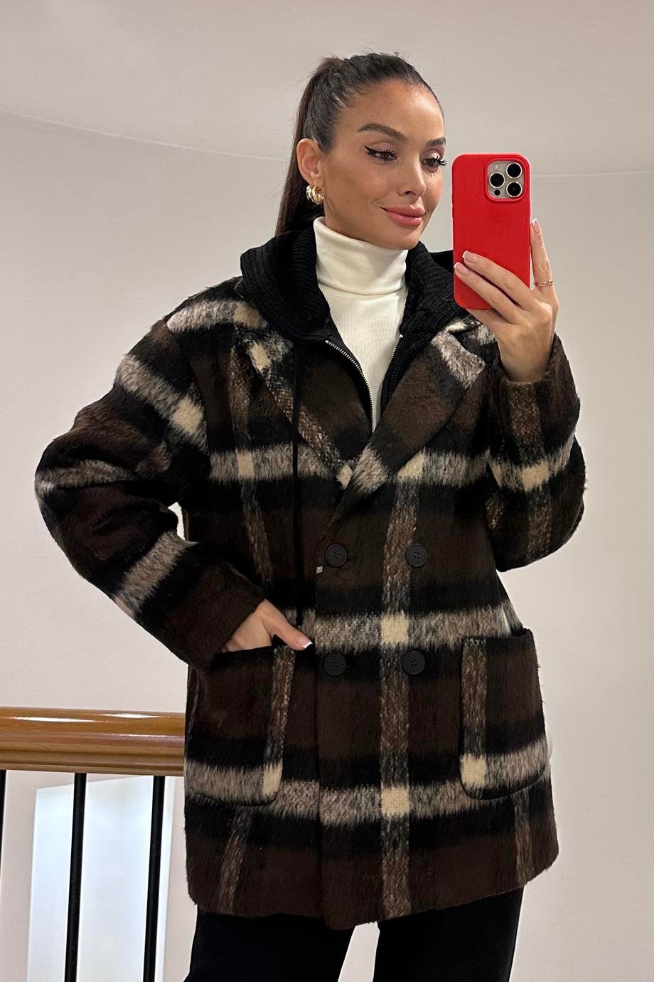 ROBİN-GEZİCİD99807-2K6 ROBİN KABAN-KAHVE