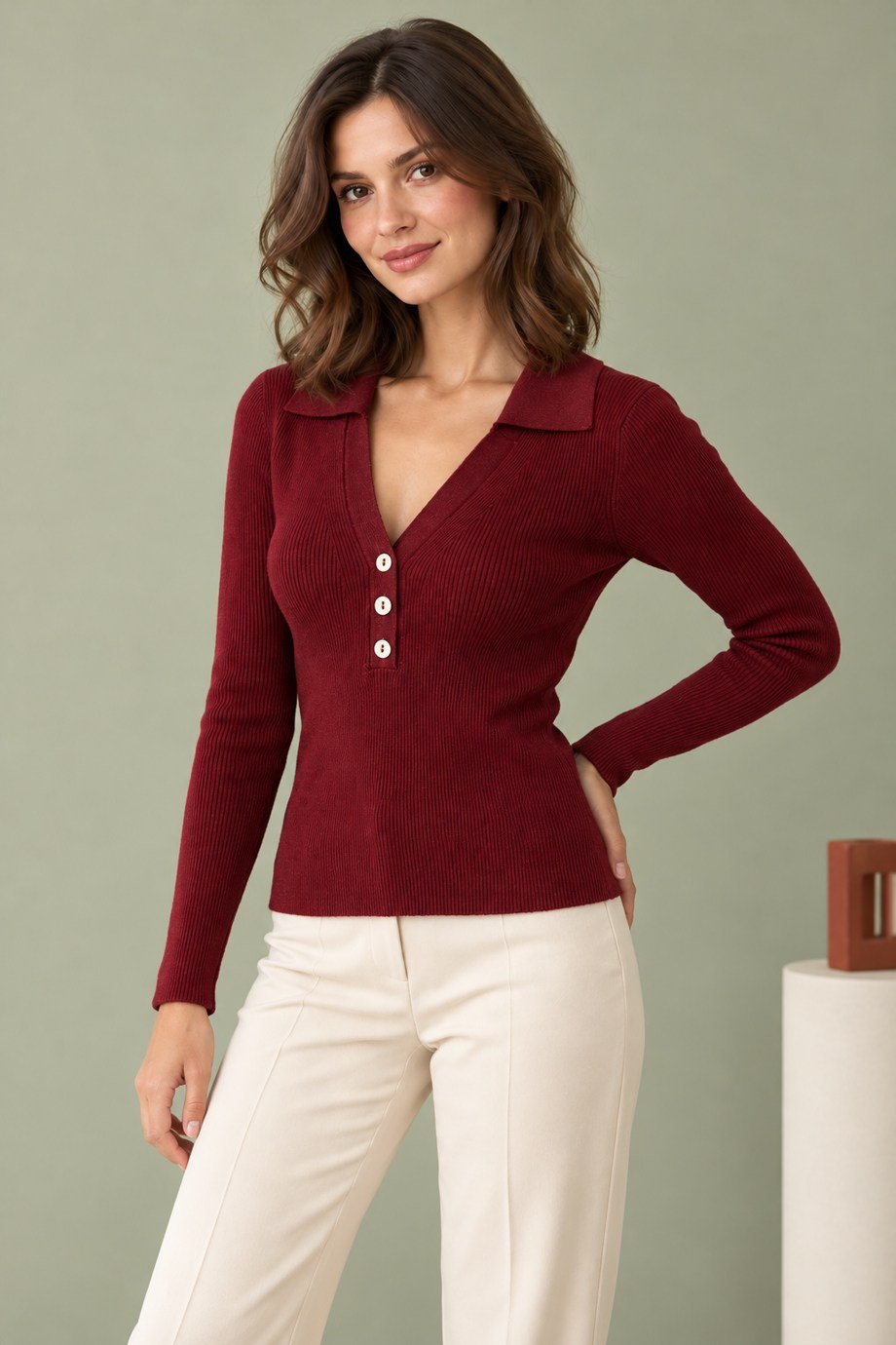 ROBİN-GEZİCİKadın Bordo Triko T95236-2K7
