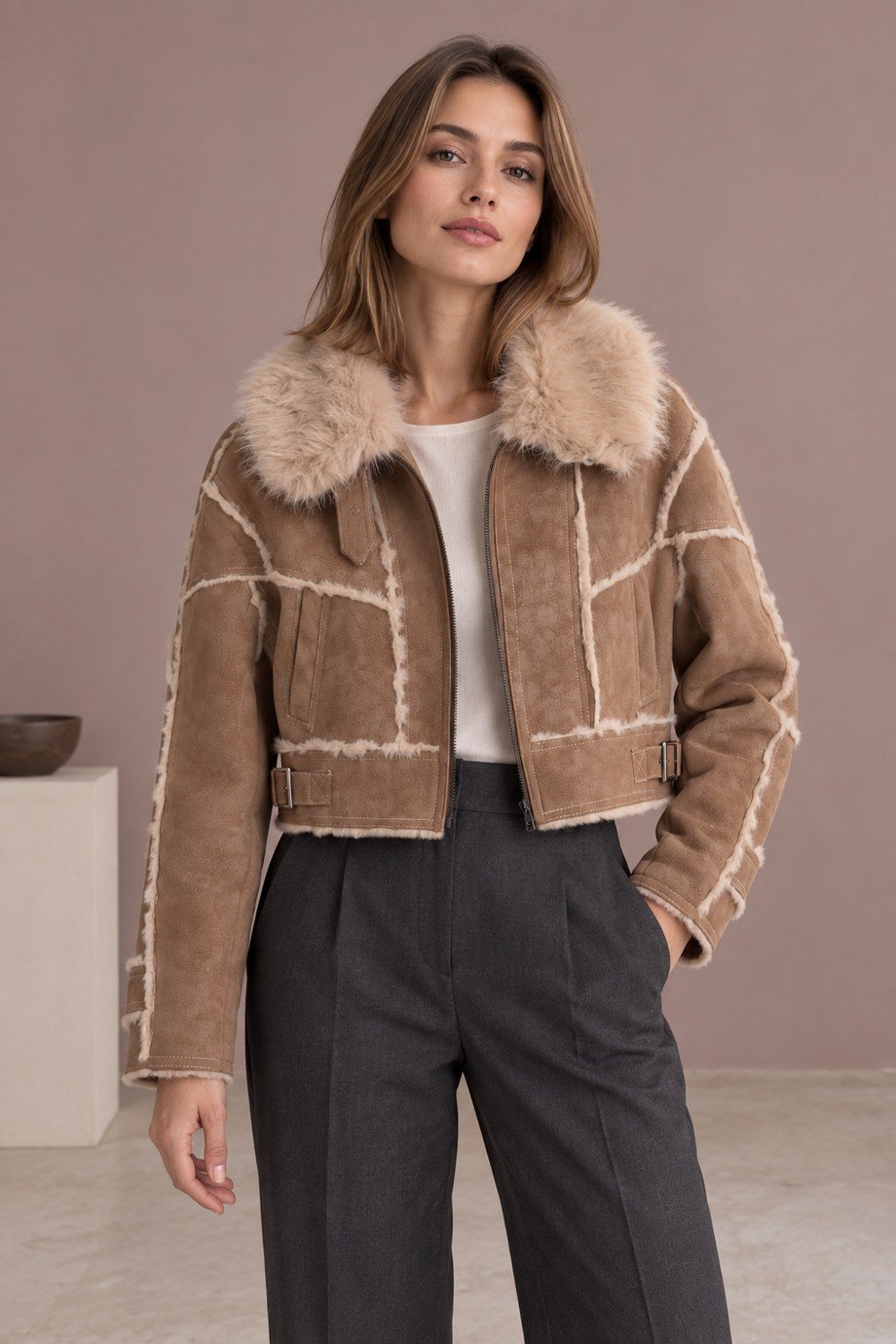 ROBİN-GEZİCİKadın Camel Mont D100016-2K7