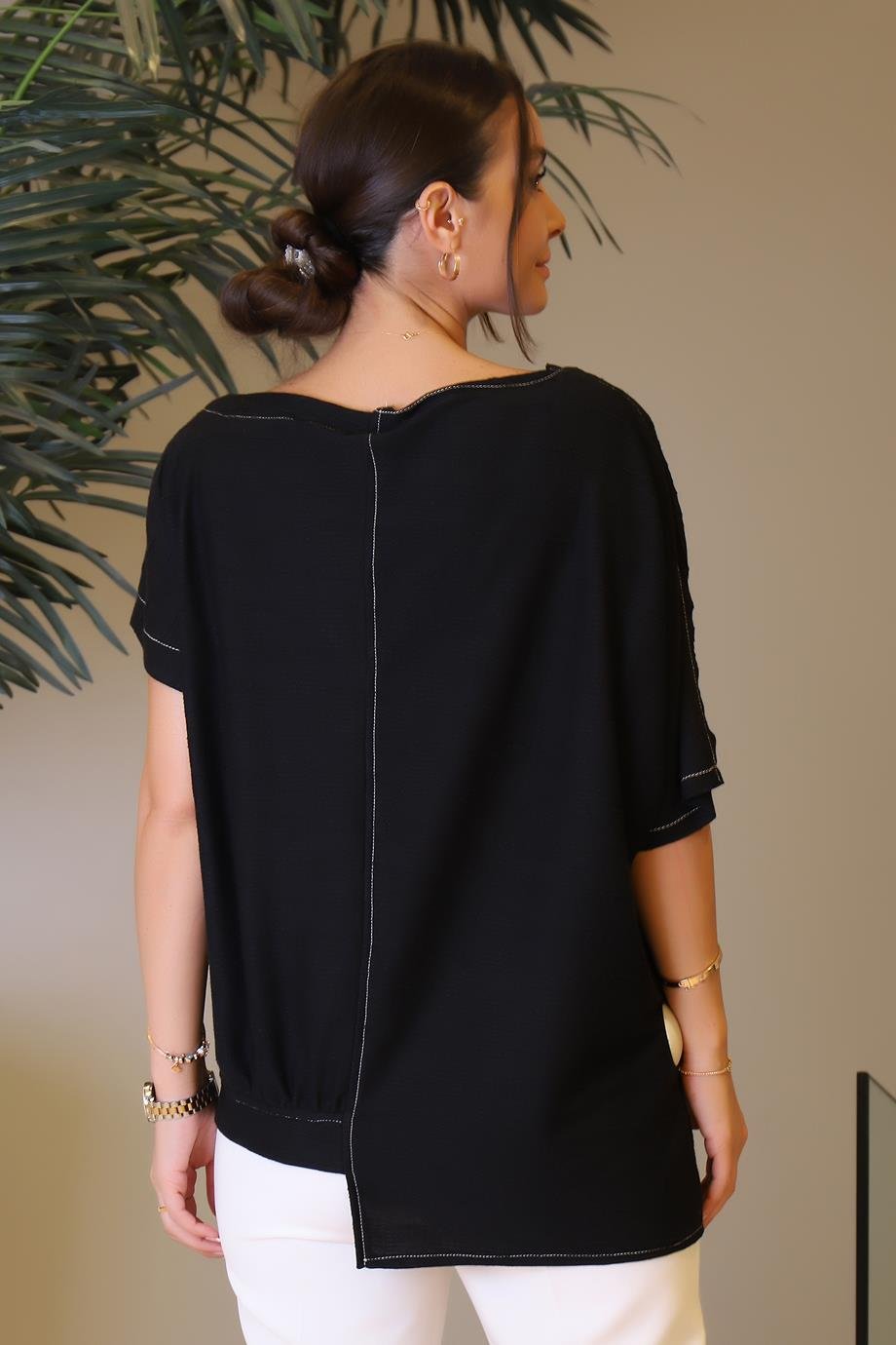 ROSE-2Y3 SOIE BLUZSİYAH