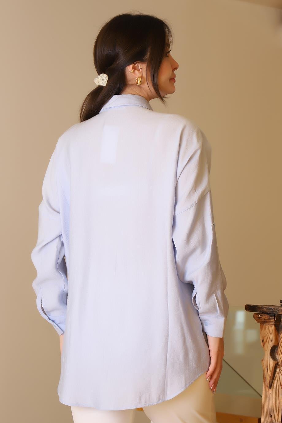 SALOON4454-2Y5 SALOON GÖMLEKMAVİ