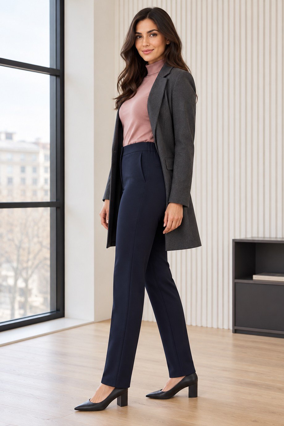 SERPİL-MEZROKadın Lacivert Pantolon 6621-2K7