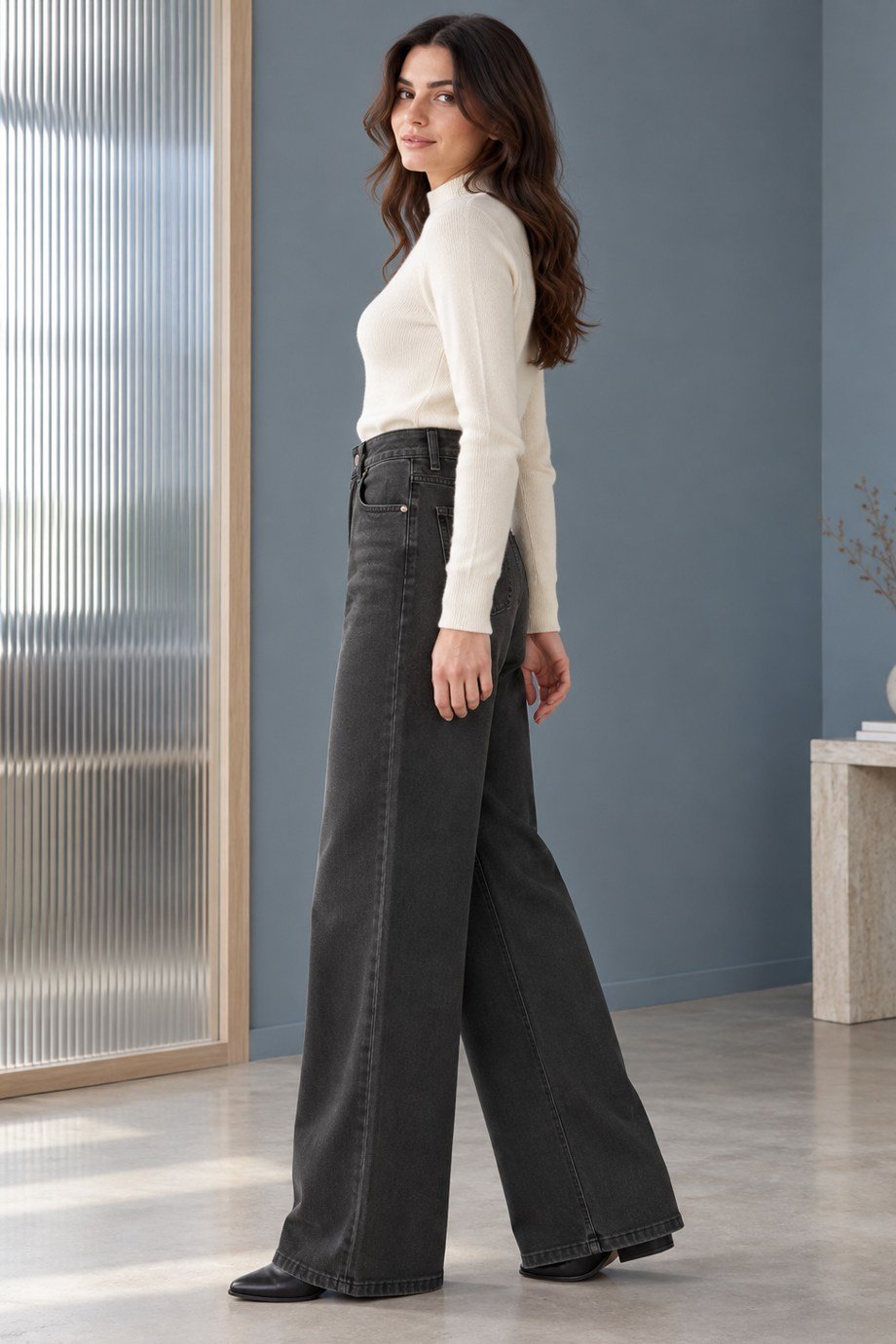 SERPİL-MEZROKadın Siyah Pantolon 3592-2K7
