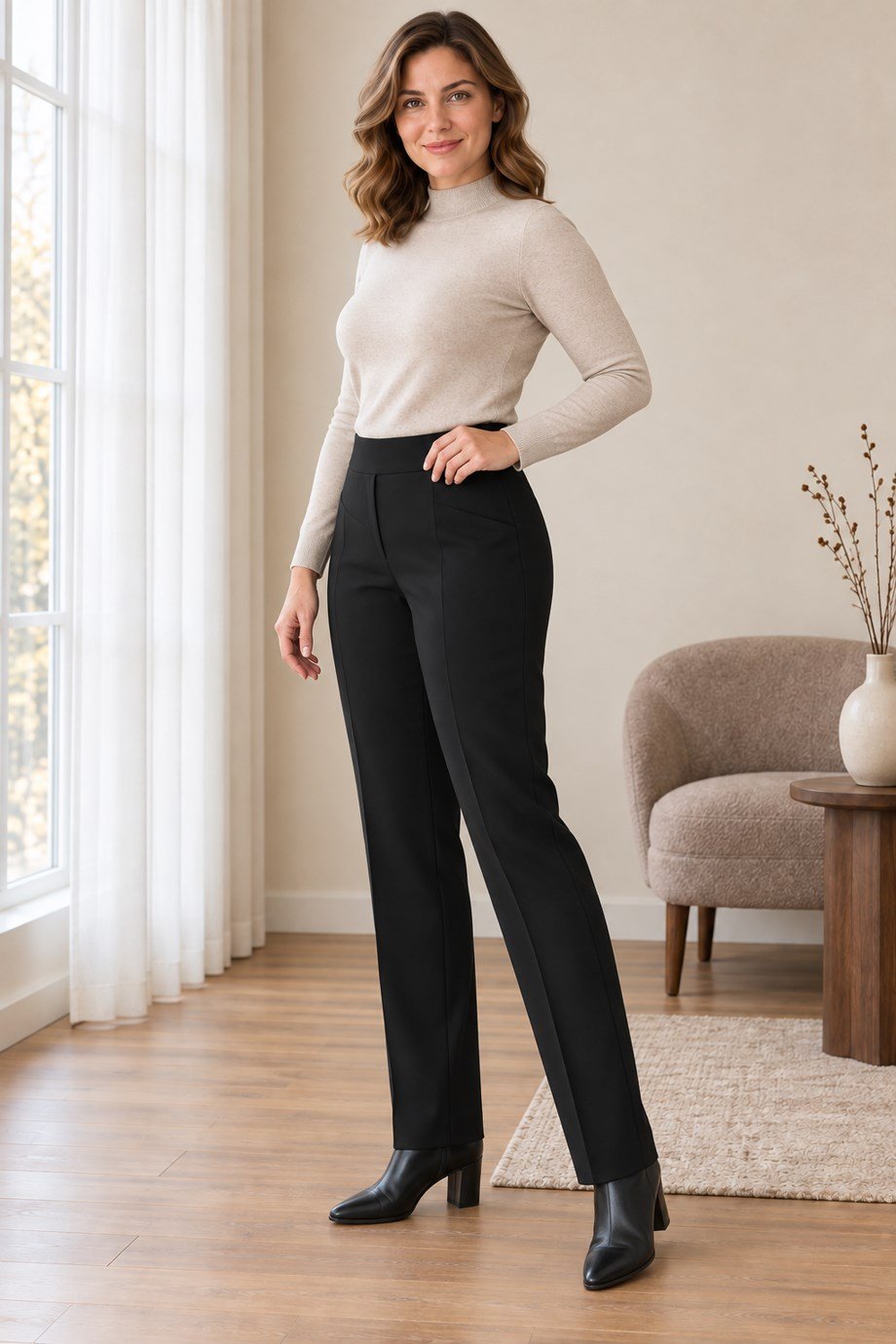 Serpil Tanrıverdi6100-2K7 SERPİL TANRIVERDİ PANTOLON-SİYAH
