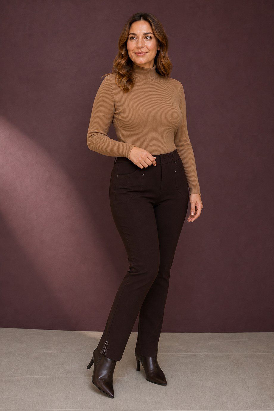 Serpil Tanrıverdi6241-2K7 SERPİL TANRIVERDİ PANTOLON-KAHVE