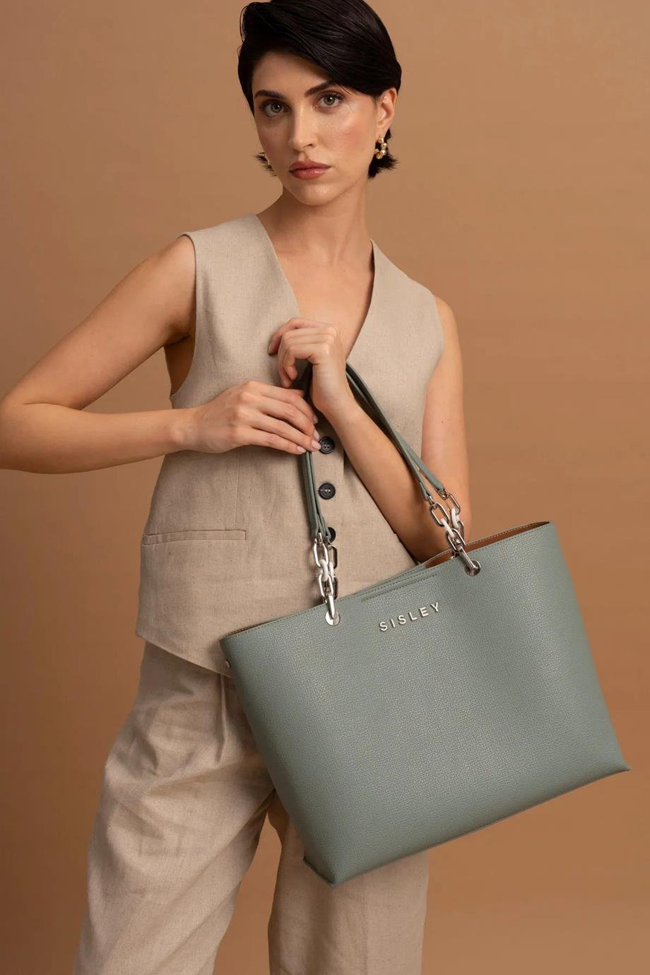 SISLEY-BENETTON019-2Y4 SISLEY ÇANTAYEŞİL