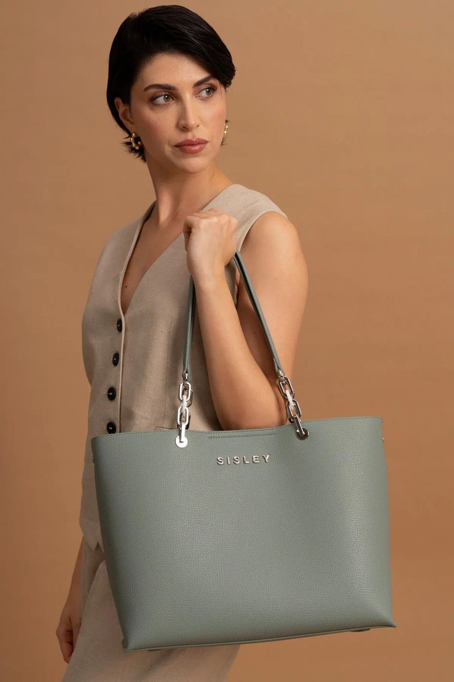 SISLEY-BENETTON019-2Y4 SISLEY ÇANTAYEŞİL