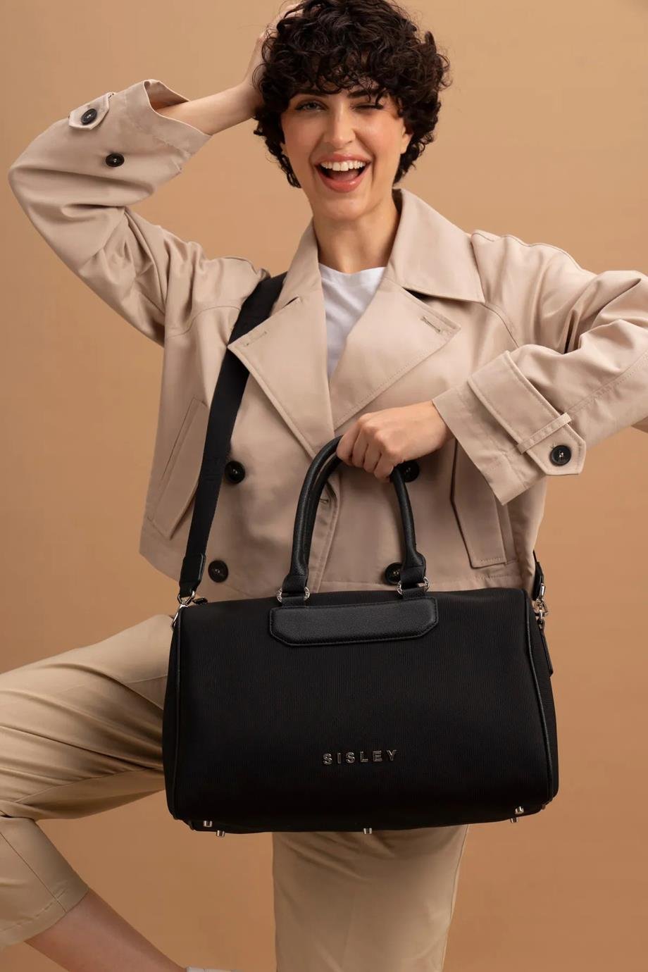 SISLEY-BENETTON025-2Y4 SISLEY ÇANTASİYAH