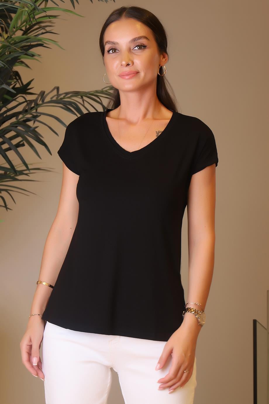 SY-0500-2Y3 SY COLL T-SHIRTSİYAH