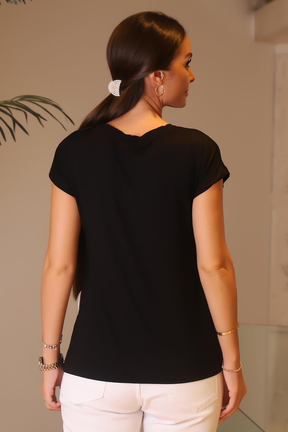 SY-0500-2Y3 SY COLL T-SHIRTSİYAH