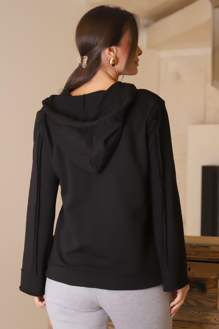 SY COOL8099-2K4 SY COOL  SWEATSİYAH