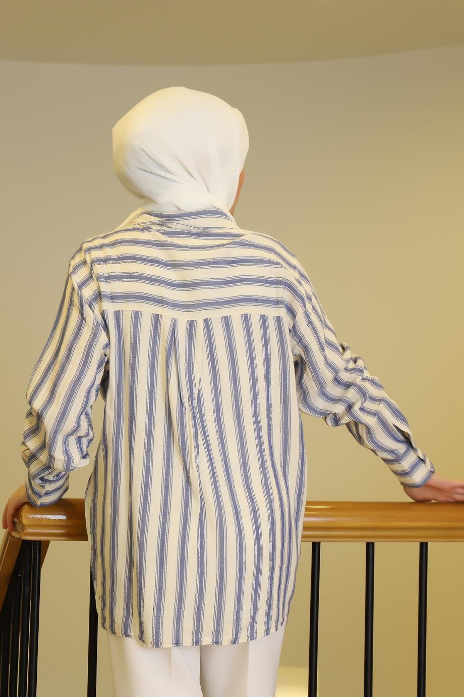 SY COOL8128-2Y5 SY COLL TUNİKMAVİ EKRU