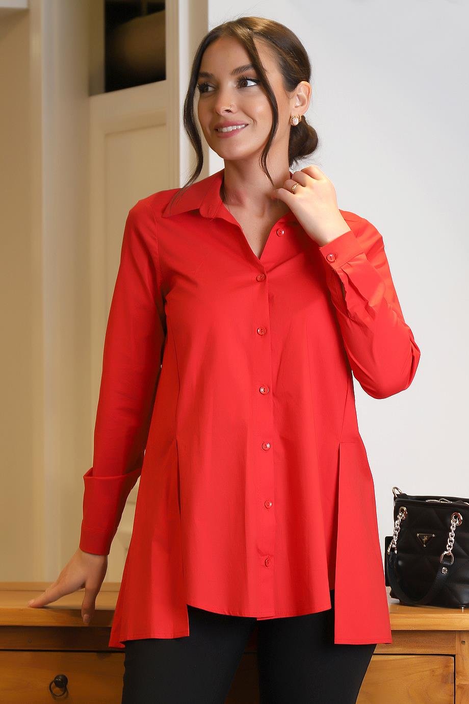 TU TİME00001-2Y4 TU TİME GÖMLEKKIRMIZI