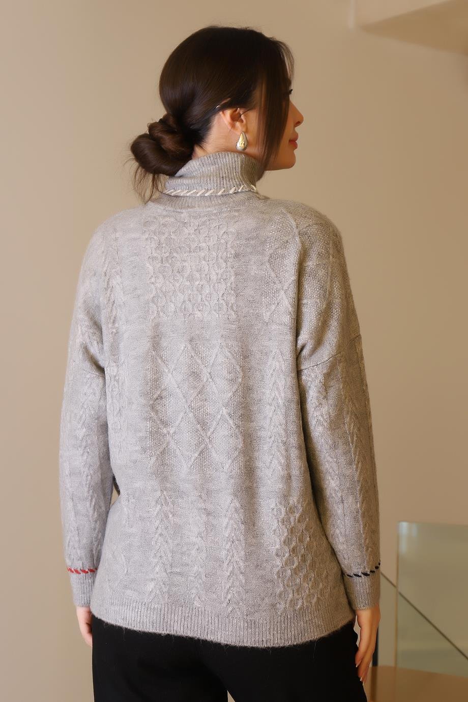 TWO MAİL22248-2K4 TWOMAİL BLUZGRİ