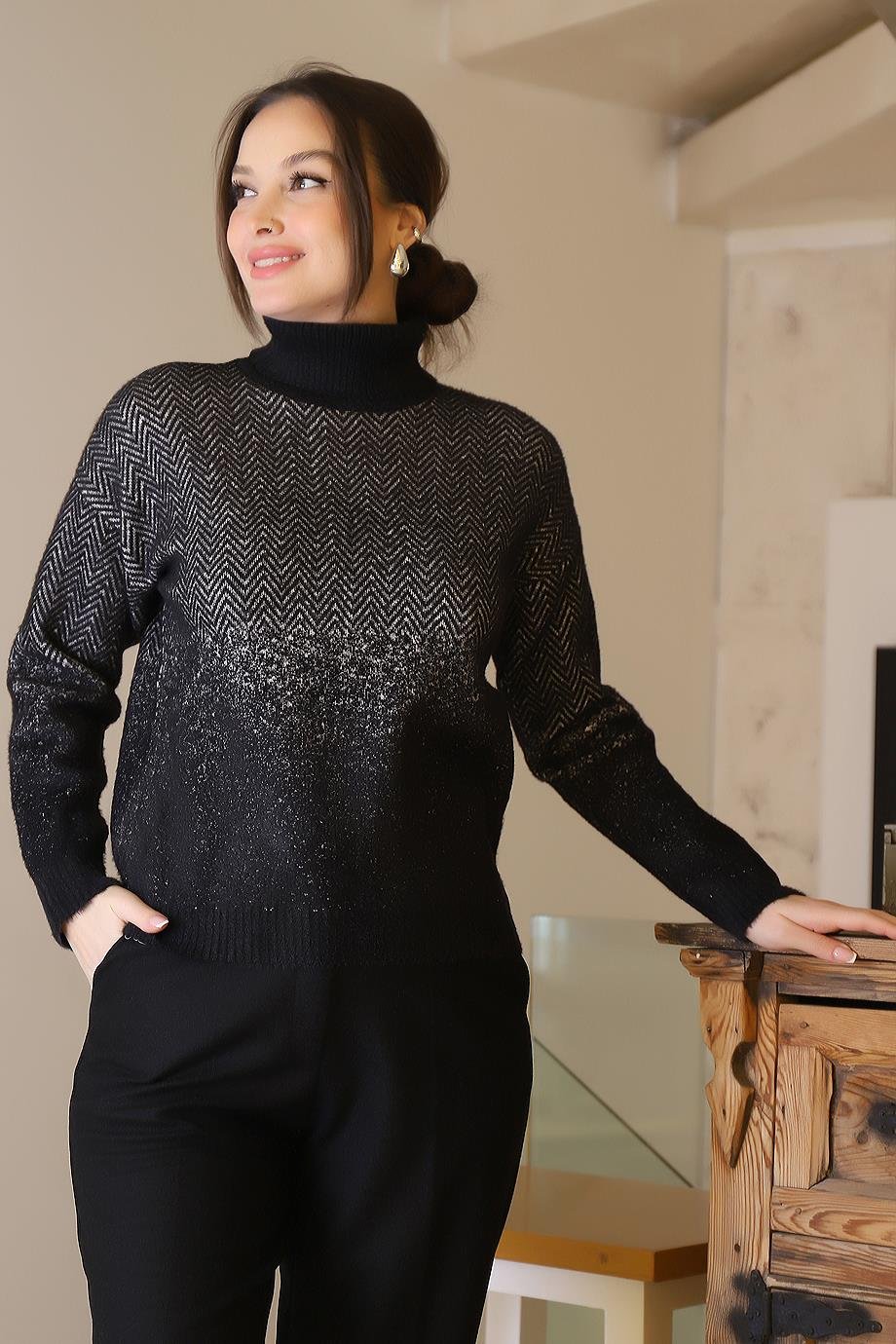 TWO MAİL22447-2K5 TWO MAİL BLUZSİYAH