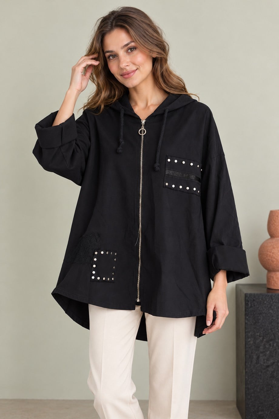 VELA11099-2K7 VELA CEKET-SİYAH