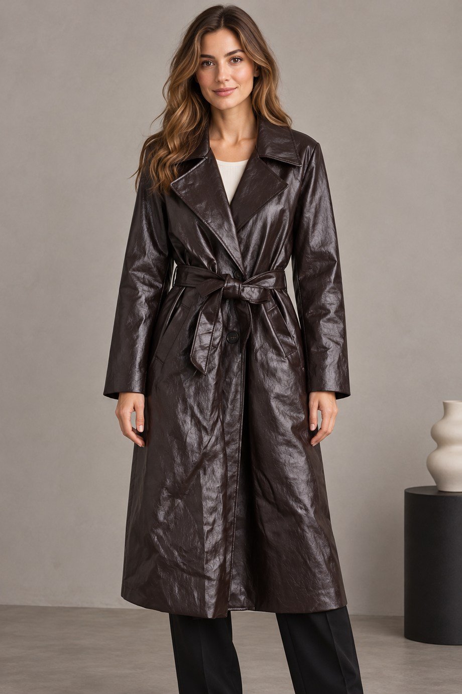 VELA2679-2K7 VELA CEKET-KAHVE
