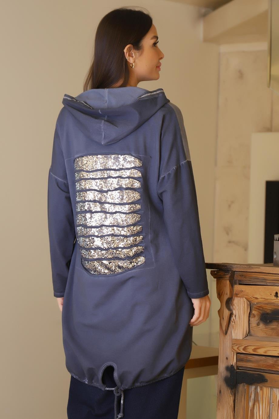 VELA53153-2K6 VELA ELBİSE-İNDİGO