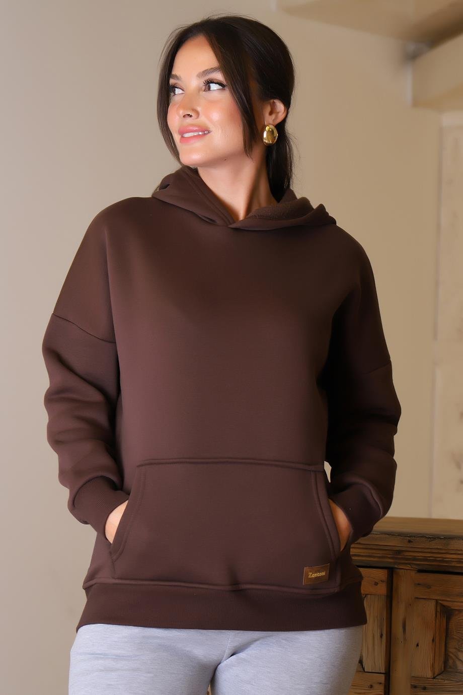 ZENTONİ3046-2K4 ZENTONİ SWEATKAHVE