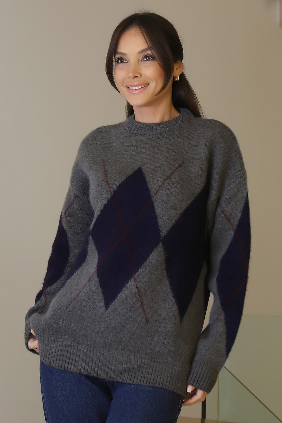 ZENTONİ5574-2K6 ZENTONİ KAZAK-GRİ LACİ