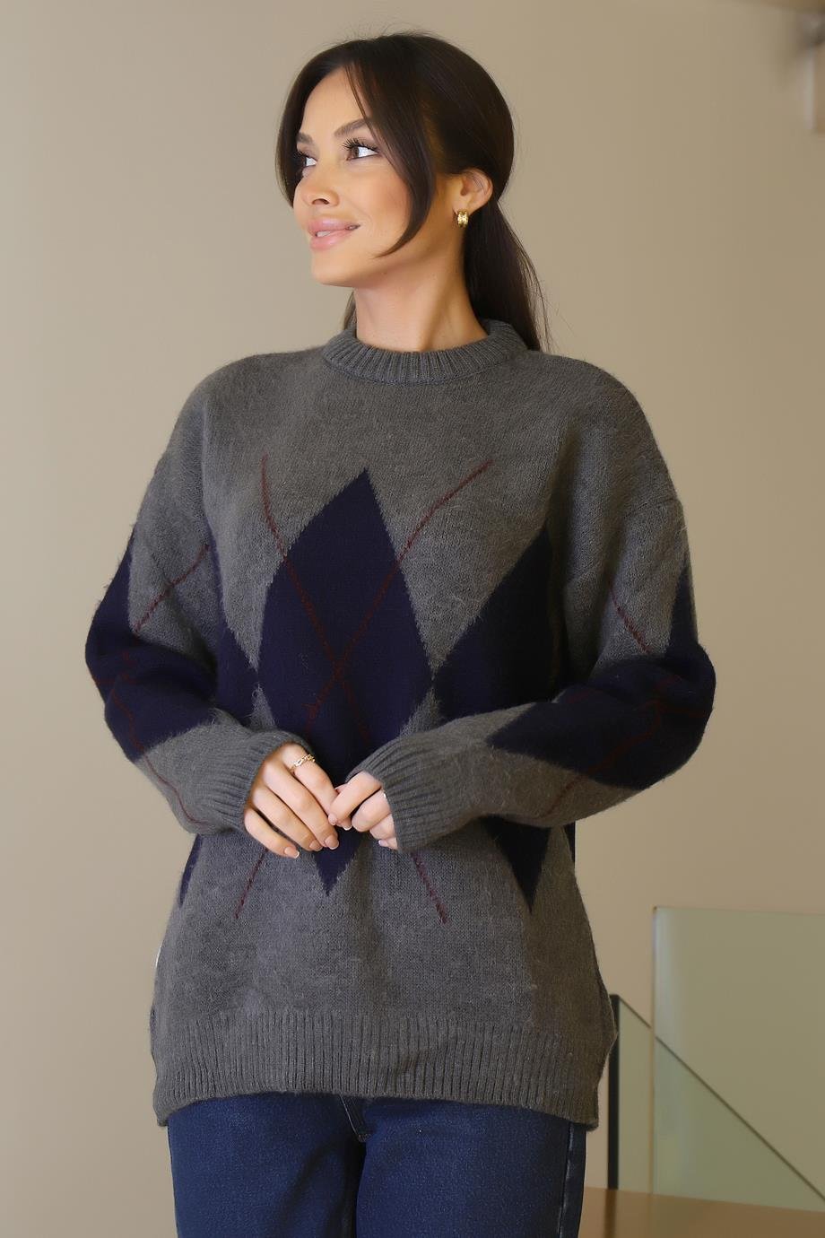 ZENTONİ5574-2K6 ZENTONİ KAZAK-GRİ LACİ