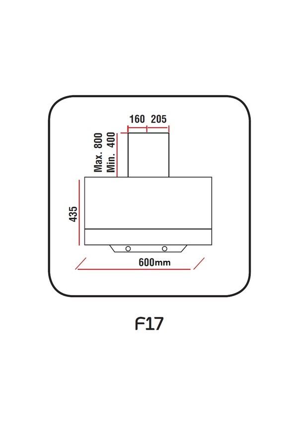 Alveus F17 Duvar Tipi 60 CM Davlumbaz