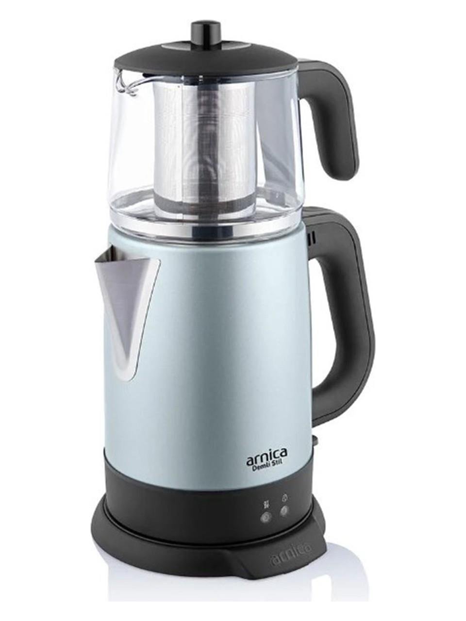 Arnica IH33203 Demli Stil Mint Yeşil Cam Çay Makinası