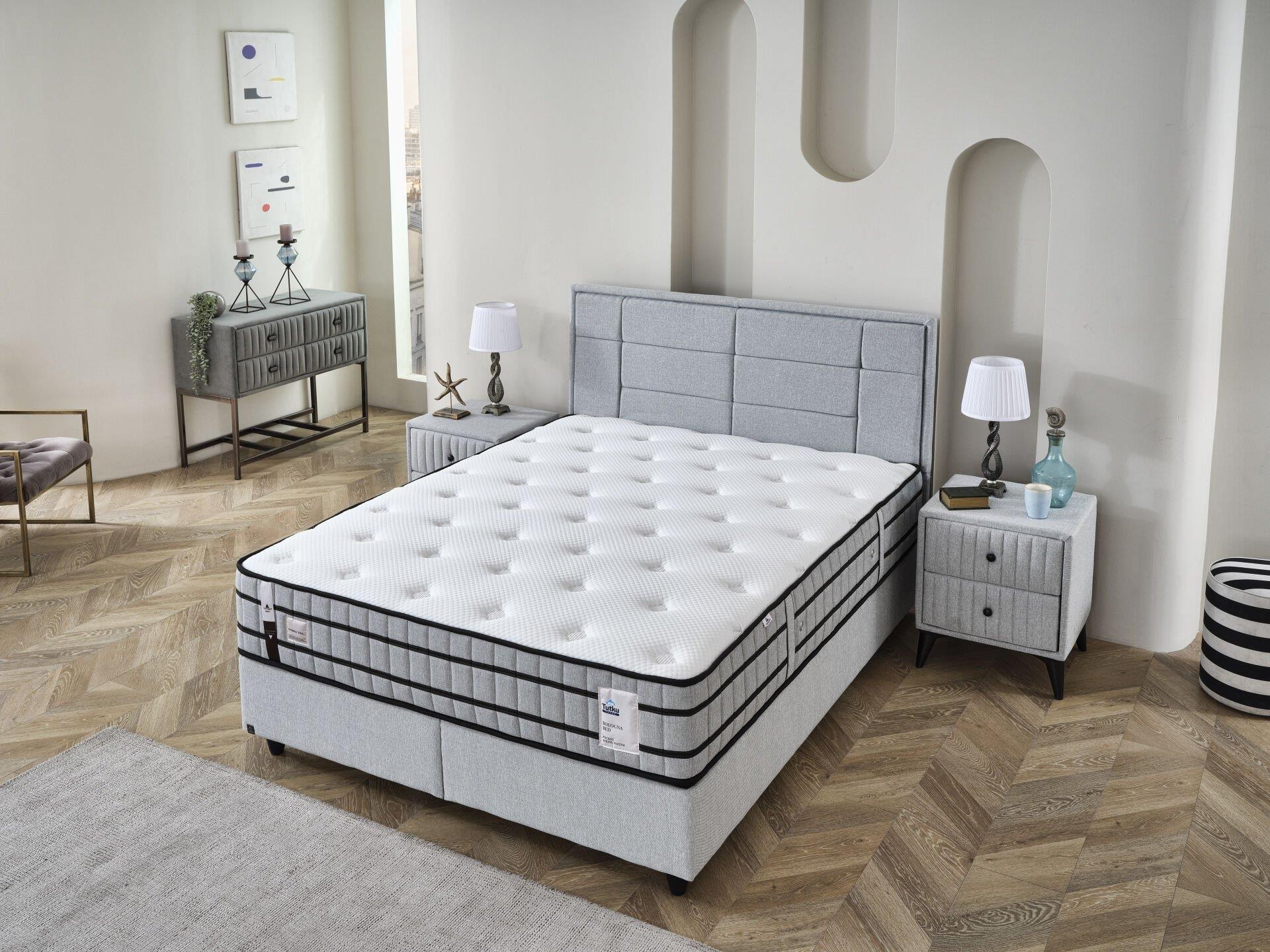 Bologna Torba Yaylı Çift Taraflı Omurga Destek Süngerli Ultra Soft Sünger Ergonomik Yatak Seti