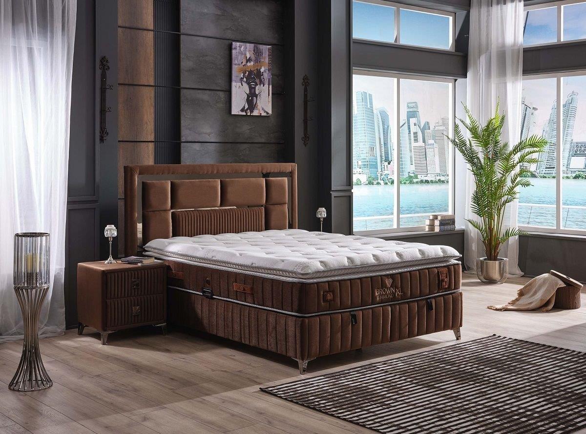 Brown Diamond XL Keten Lifli Organik Pedli Yatak