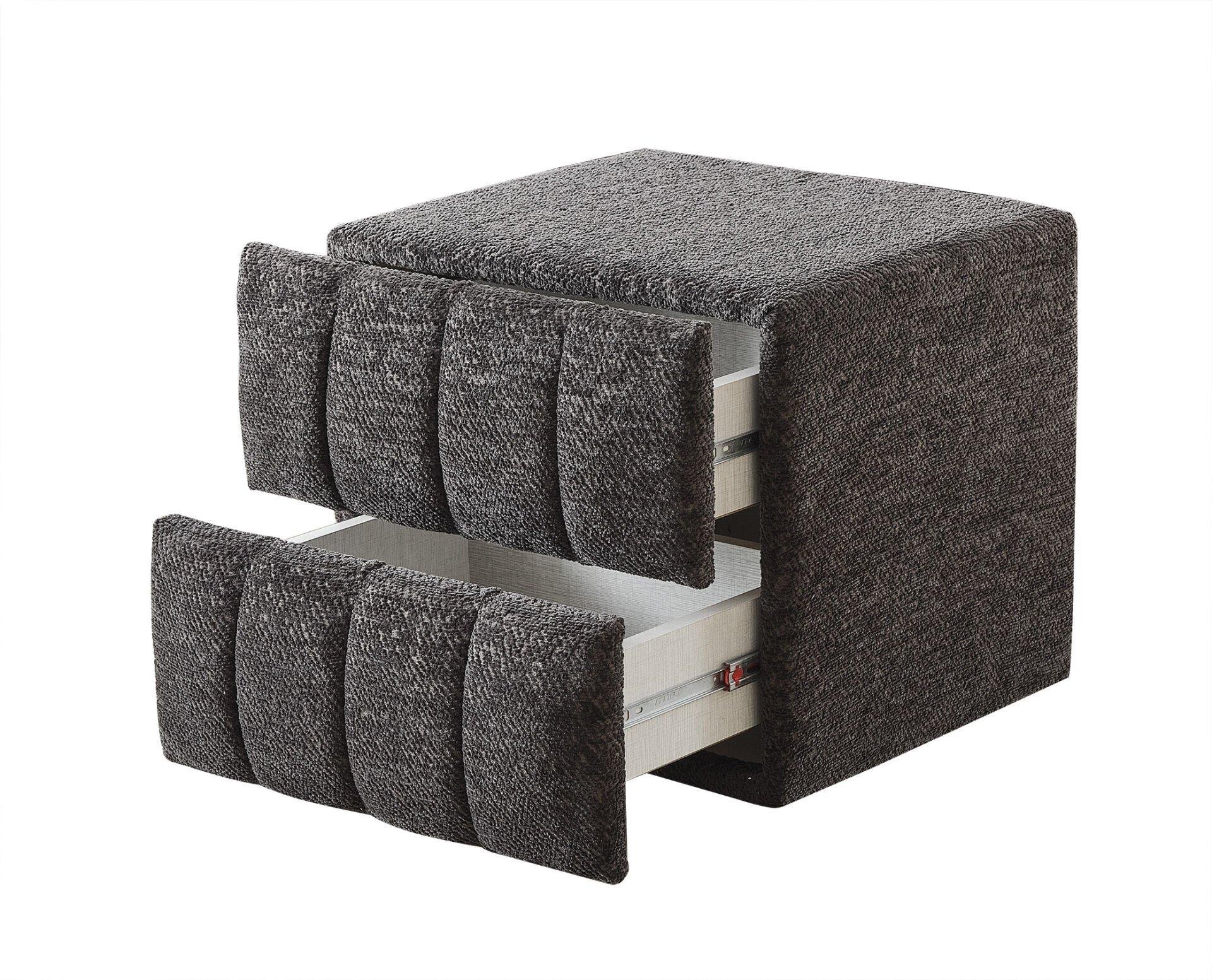 BUBBLEBED CloudSide Soft Komodin – Yumuşak Dokulu Kumaş, 2 Çekmeceli, Premium Seri