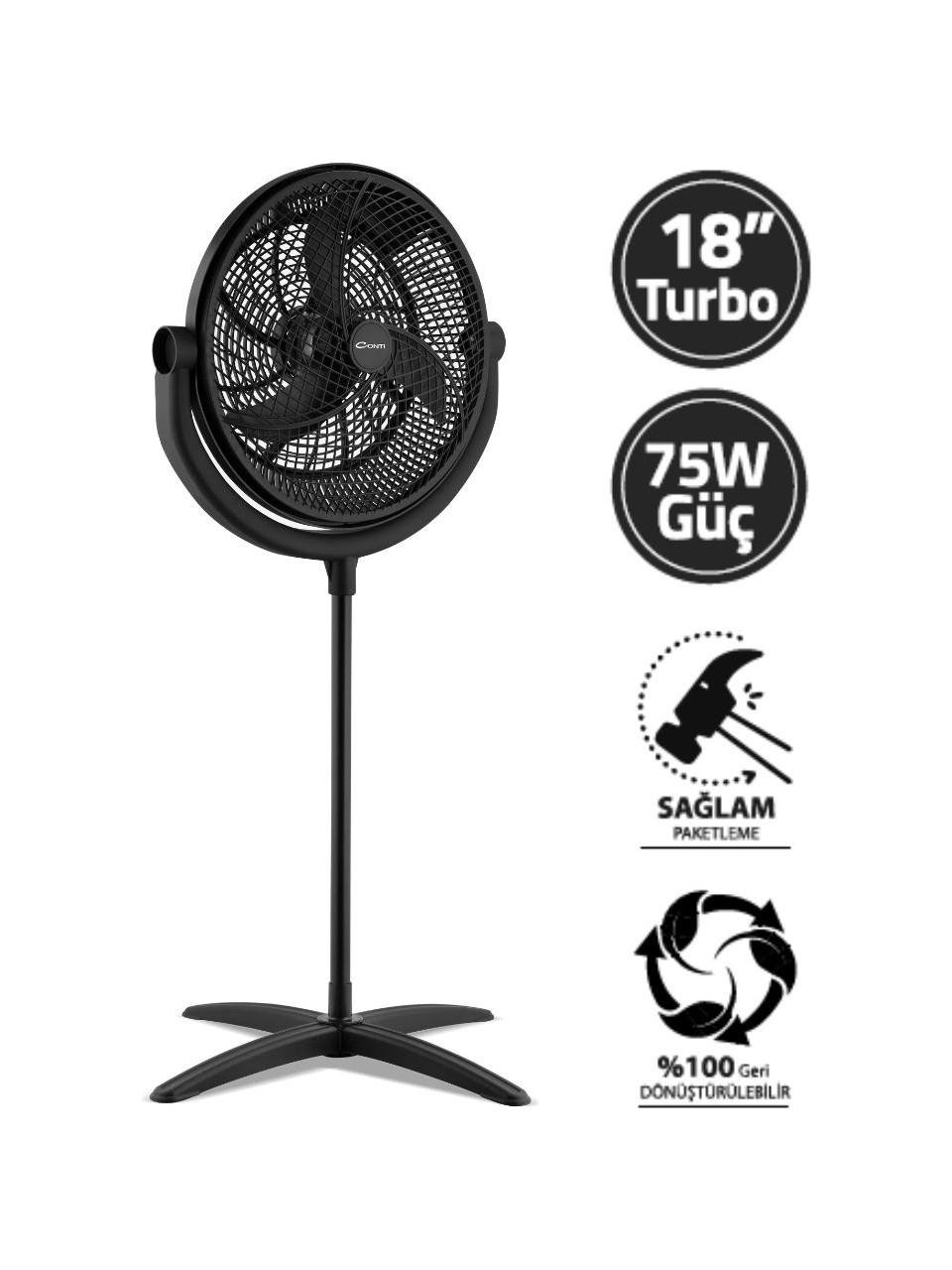 Conti CSF-406 Poyraz Sanayi Tipi Ayaklı Vantilatör