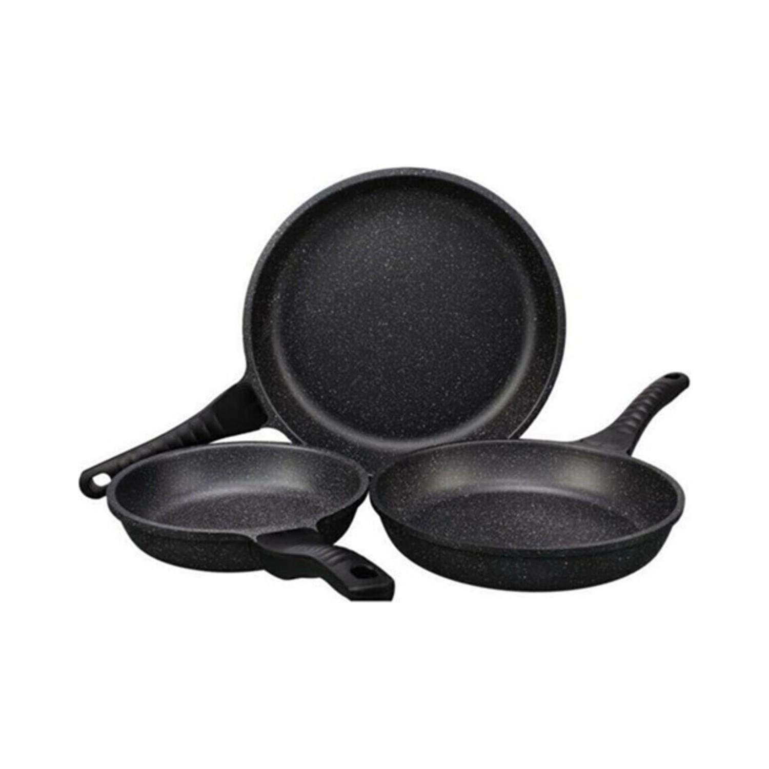 Ferro Plus Siyah 3Lü Döküm Tava Seti