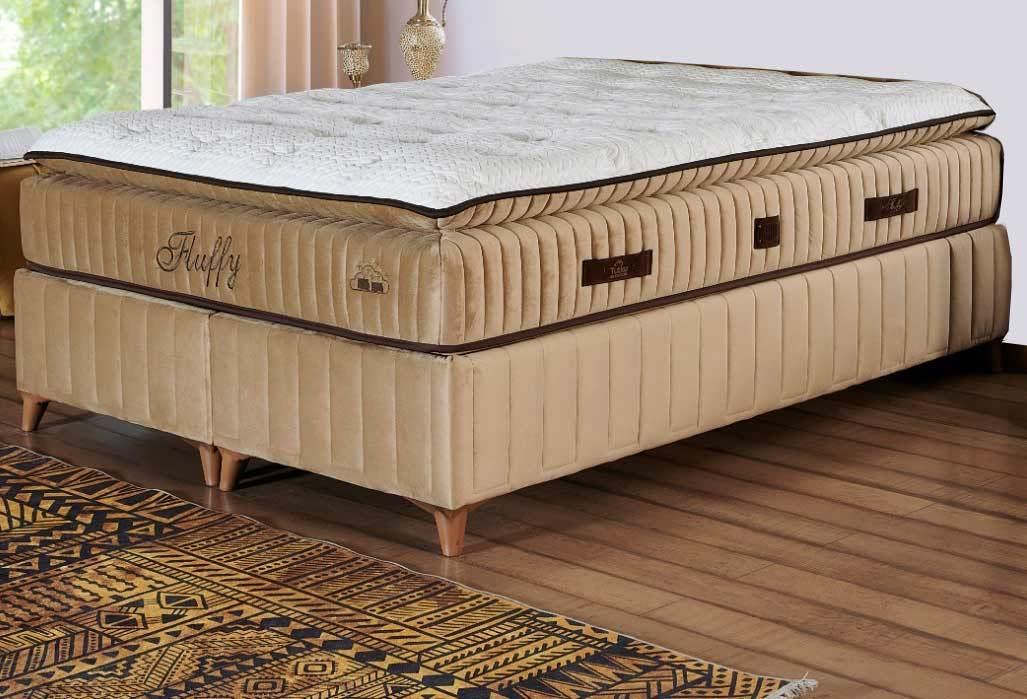 Fluffy Pedli Torba ve Mini Paket Yaylı Omurga Destekli Yatak