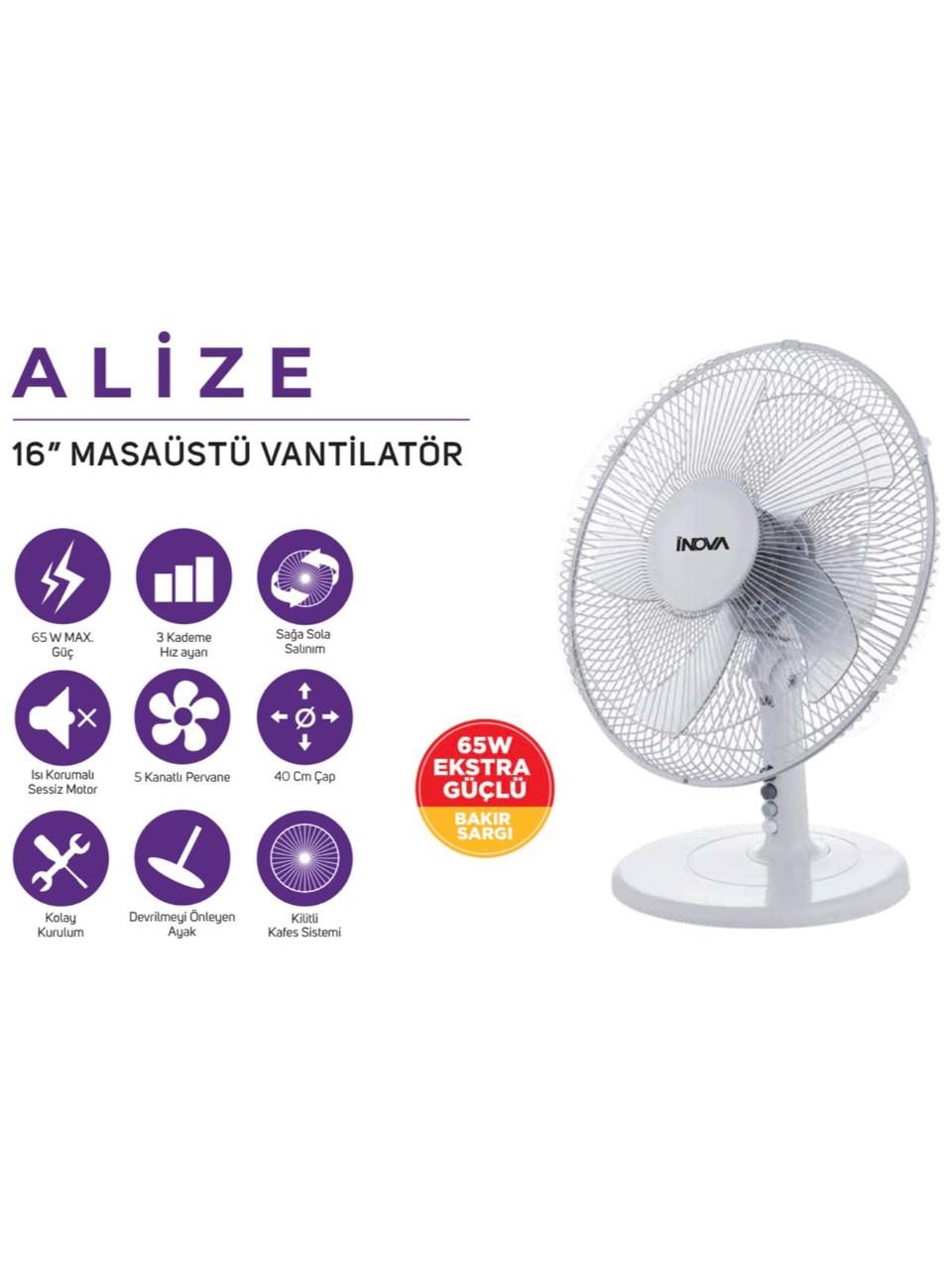 Inova Alize 16 Inch Masaüstü Vantilatör