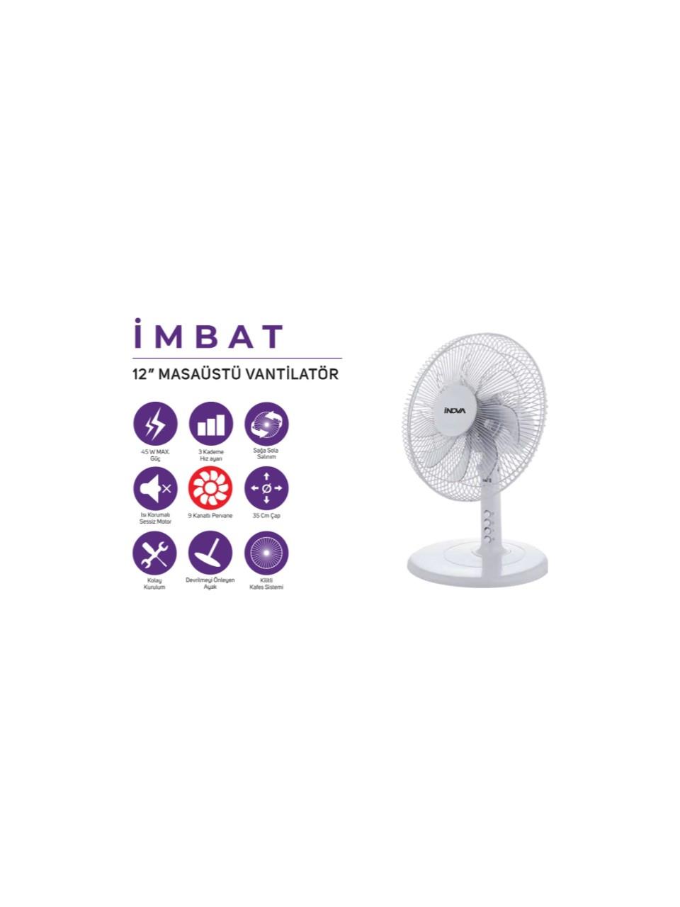 Inova Imbat 12 Inch Masaüstü Vantilatör