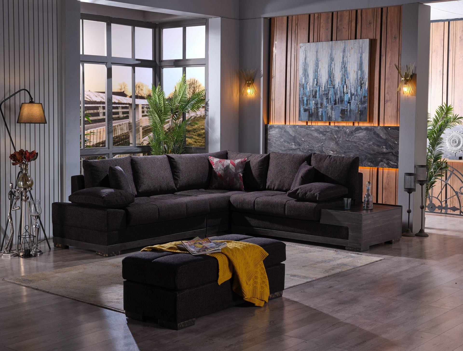 Luıza Köşe Takımı (Siyah)