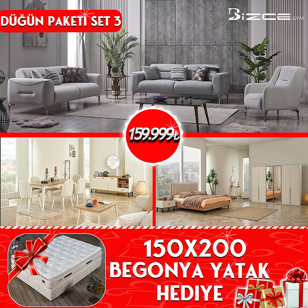 Mobilya Düğün Paketi #3