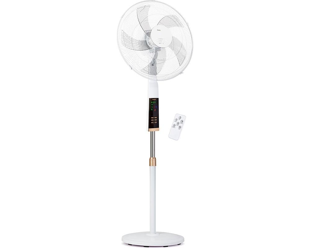 Raks Sf18 Rmx 75w Beyaz Ayaklı Vantilatör – Uzaktan Kumandalı, Sessiz, 3 Kademeli
