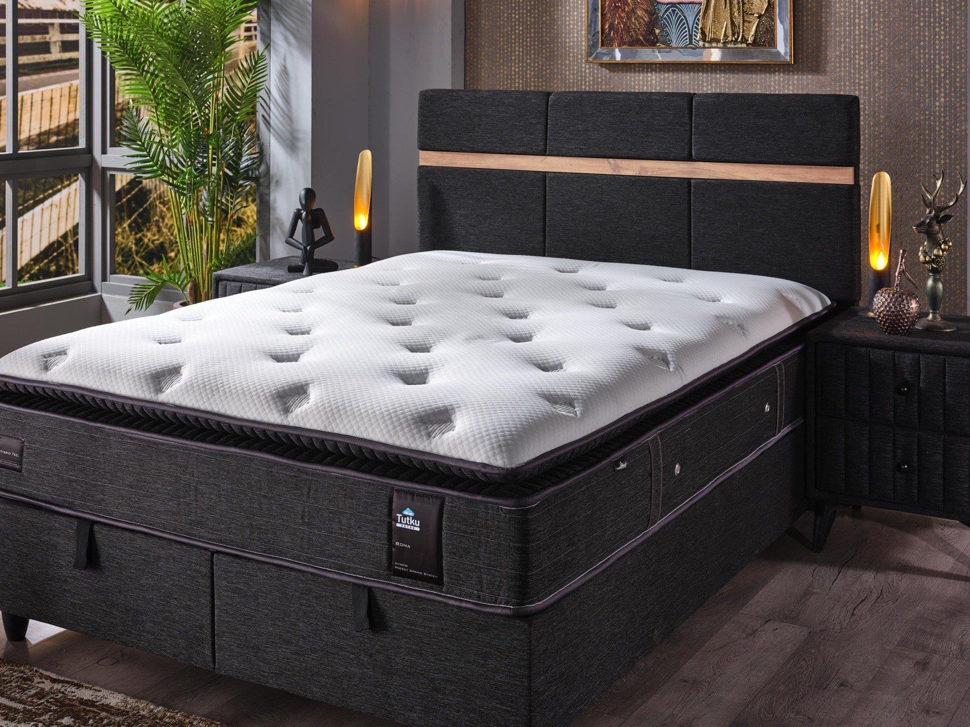 Roma Torba ve Paket Yaylı Pedli 4 Mevsim Ortopedik Yatak