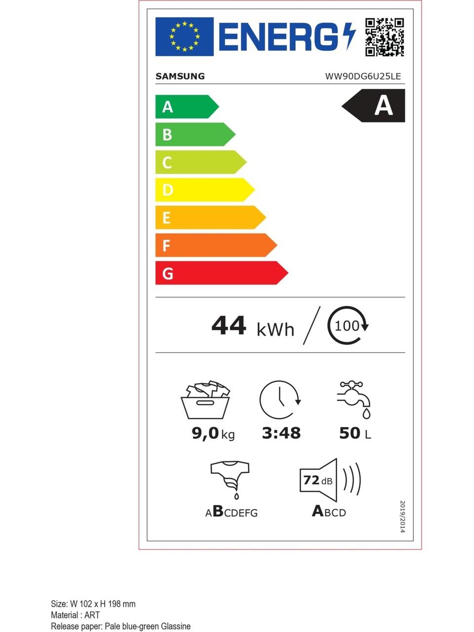 Samsung WW90DG6U25LEAH A Enerji Sınıfı 9 kg 1400 Devir Beyaz Çamaşır Makinesi