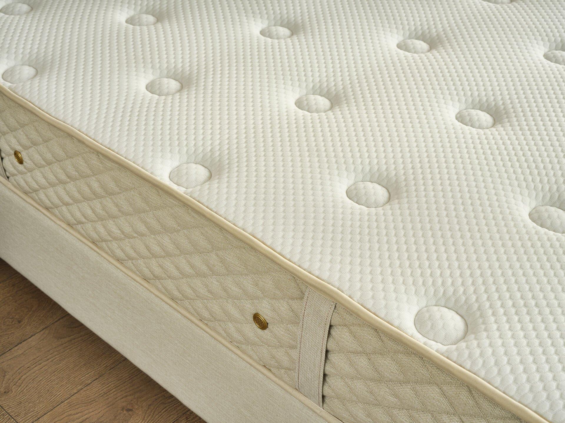 SİLVER Loft Geometrik Seri - Formunu Koruyan Uzun Ömürlü Yatak, Sofistike Kare Kapitone Başlık ve Yalın Tasarım Fonksiyonel Baza