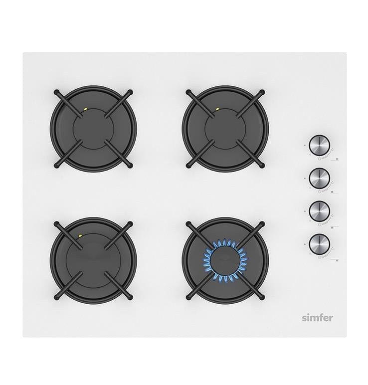 Simfer 3048N Diamond Gazlı Beyaz Cam Ocak