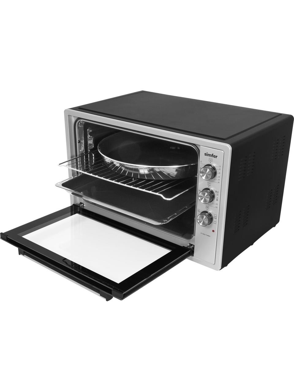 Simfer 7003 Yoğurt Yapma Fonksiyonlu Çift Camlı Kapak Turbo İnox Gri 70 Lt Midi Fırın