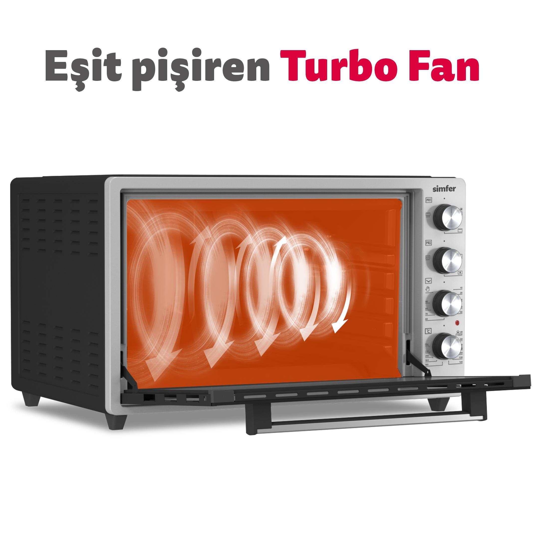 Simfer 7033 Inox 70 lt Turbo Midi Fırın