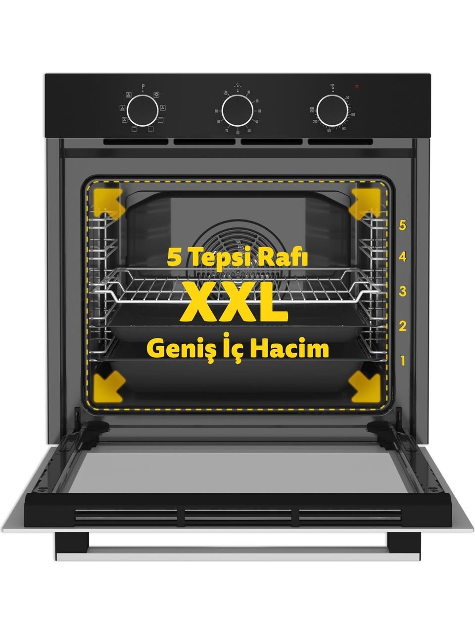 Simfer 8220 Ank. Qs Büyük Pop-Up 9 Fonk Siyah Cam Power Turbo