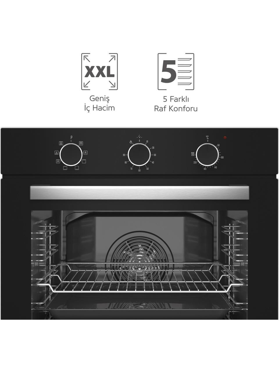 Simfer 8220 Ank. Qs Büyük Pop-Up 9 Fonk Siyah Cam Power Turbo
