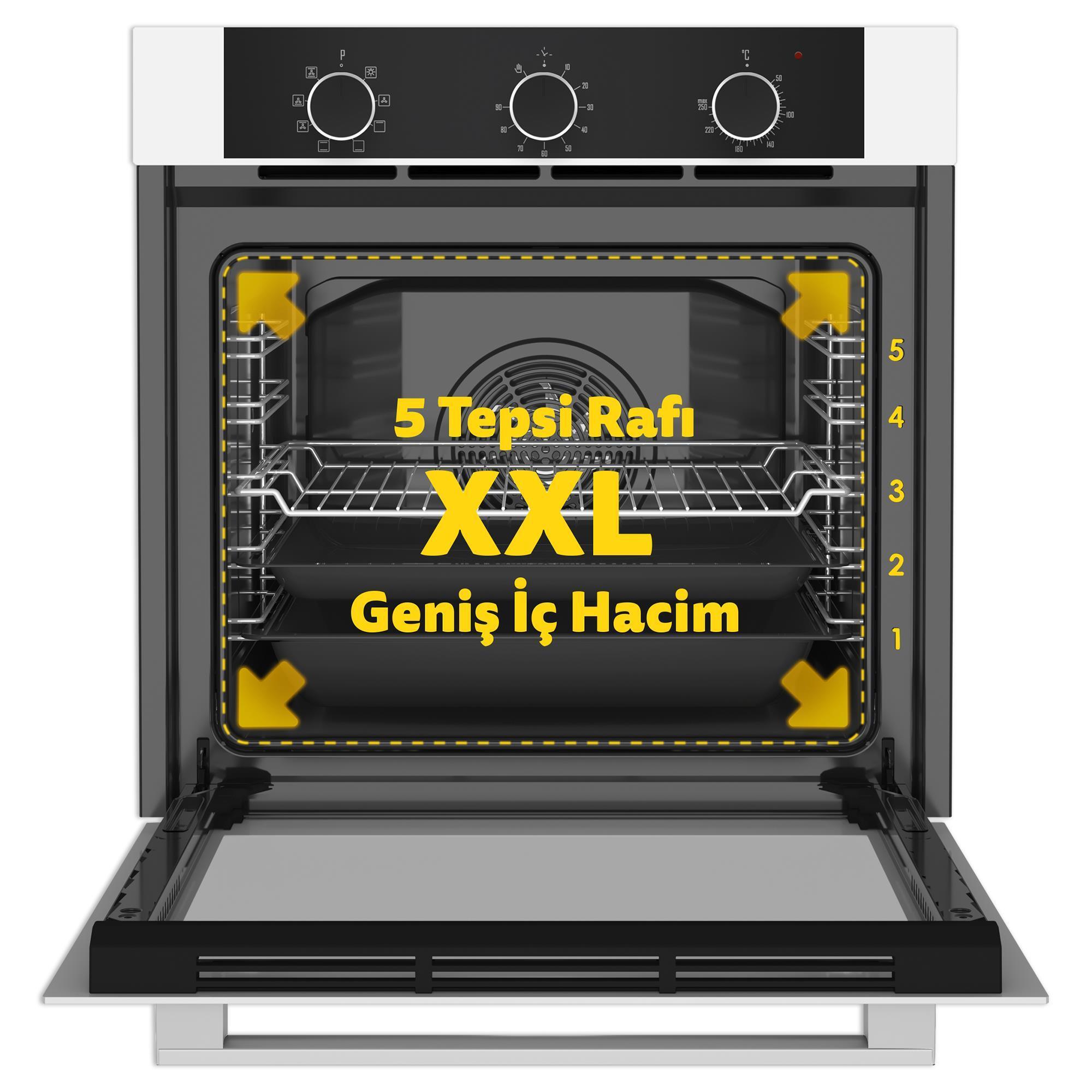 Simfer 8221 Ank. QS Büyük Pop-up 9 Fonk Beyaz Cam Power Turbo