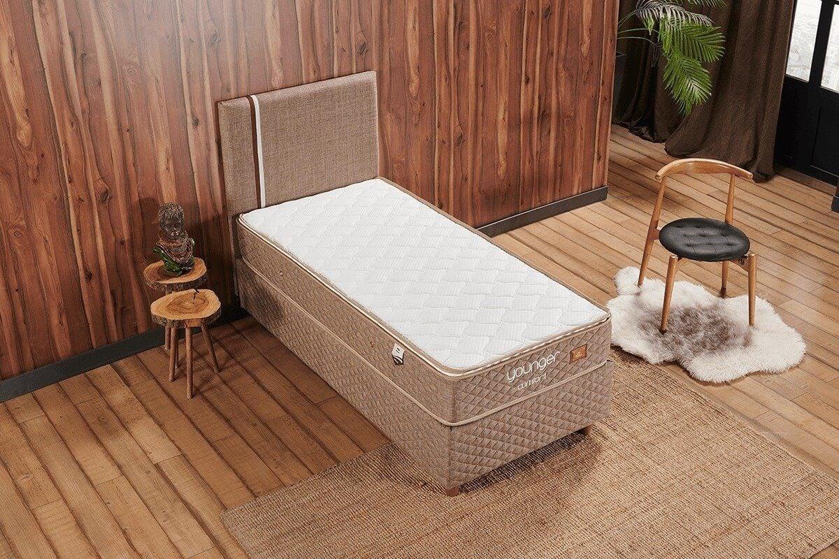 Younger Comfort Tek Kişilik DSC Yaylı 4 Mevsim Ergonomik Çıkarılabilir Pedli Yatak