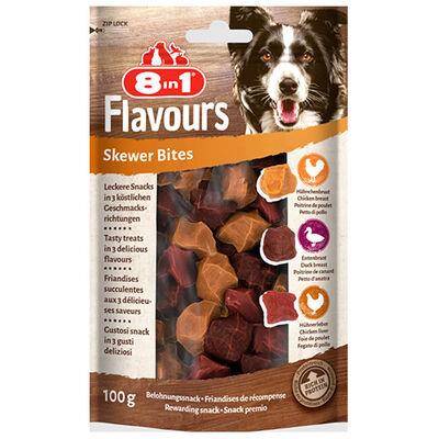 8in1 Flavours Skewer Bites Kuşbaşı Dilimli Çiğneme Köpek Ödül Maması 100Gr