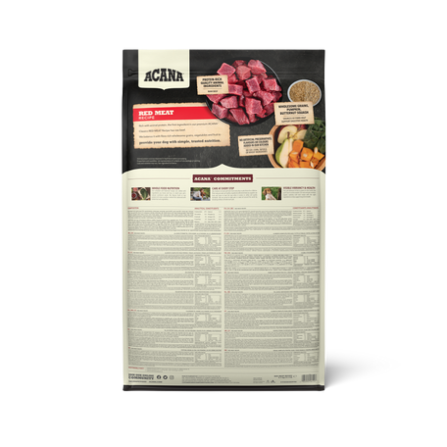 Acana CLASSICS RED MEAT Kuzulu ve Sığır Etli Düşük Tahıllı Yetişkin Köpek Maması 14,5Kg